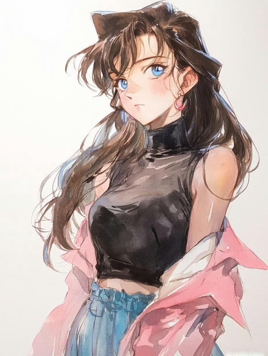 名侦探柯南名侦探柯南﻿毛利兰两张绝美的小兰插画。日漫​​​