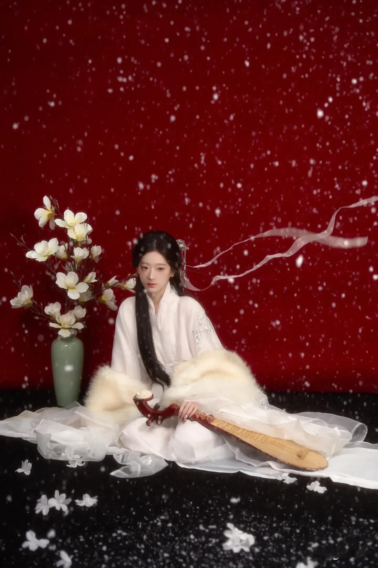 古风美人与雪景的唯美邂逅🌨️🌸