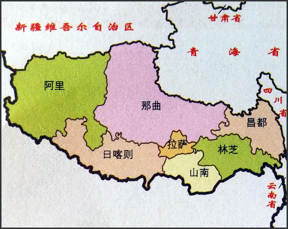 西藏各地市全国知名度排序第一名拉萨，首府+布达拉宫；第二名阿里，世界屋脊+古