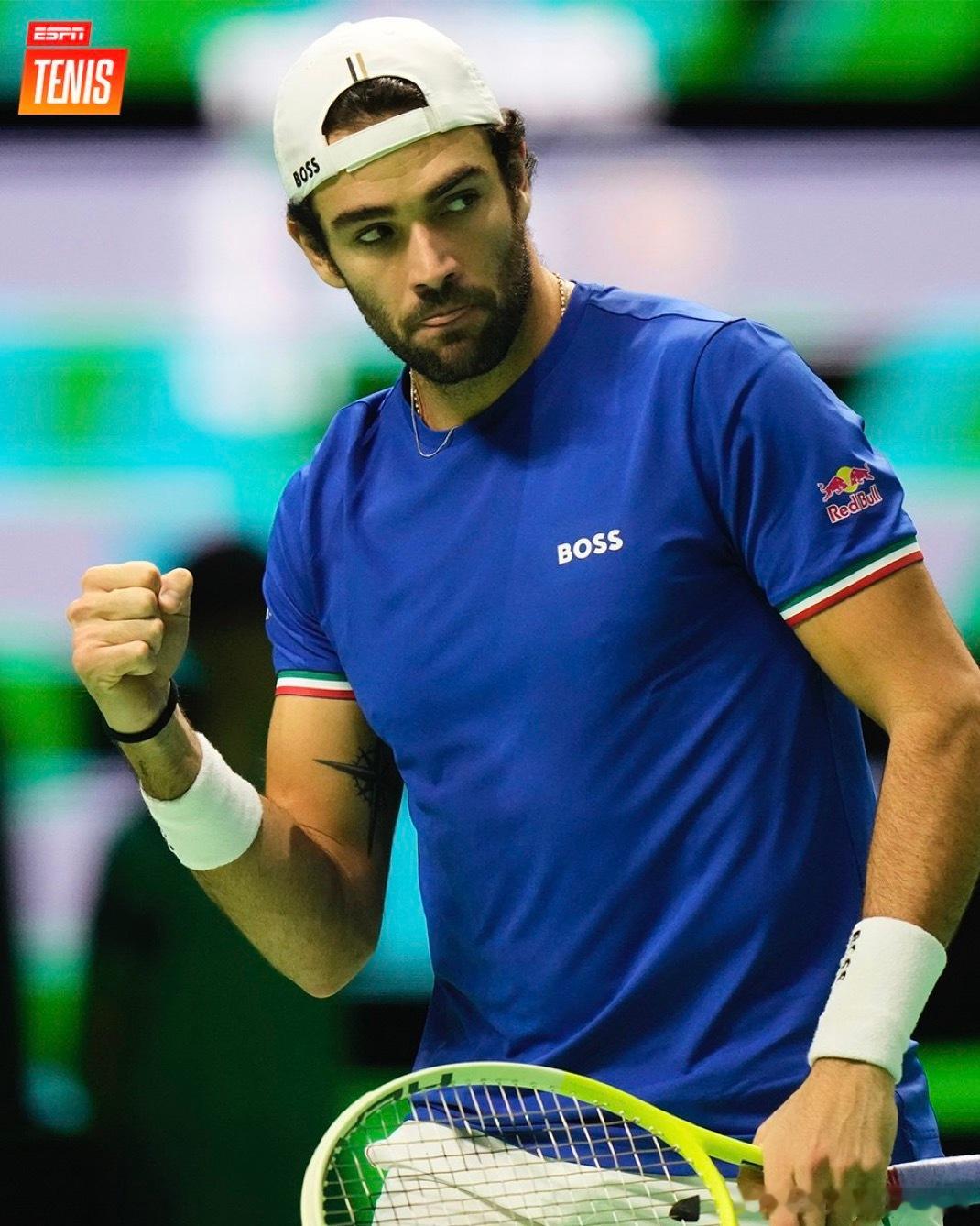 贝雷迪尼🇮🇹最近3年戴维斯杯单打全胜！在以6:3，6:4横扫布斯塔🇪🇸后