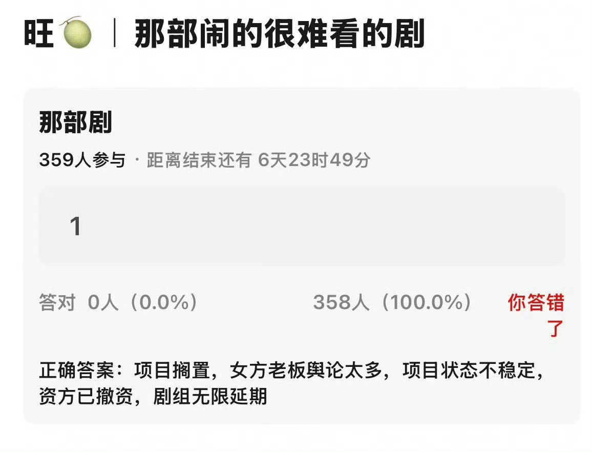 御廷谣没有了，说是于正作没的​​​