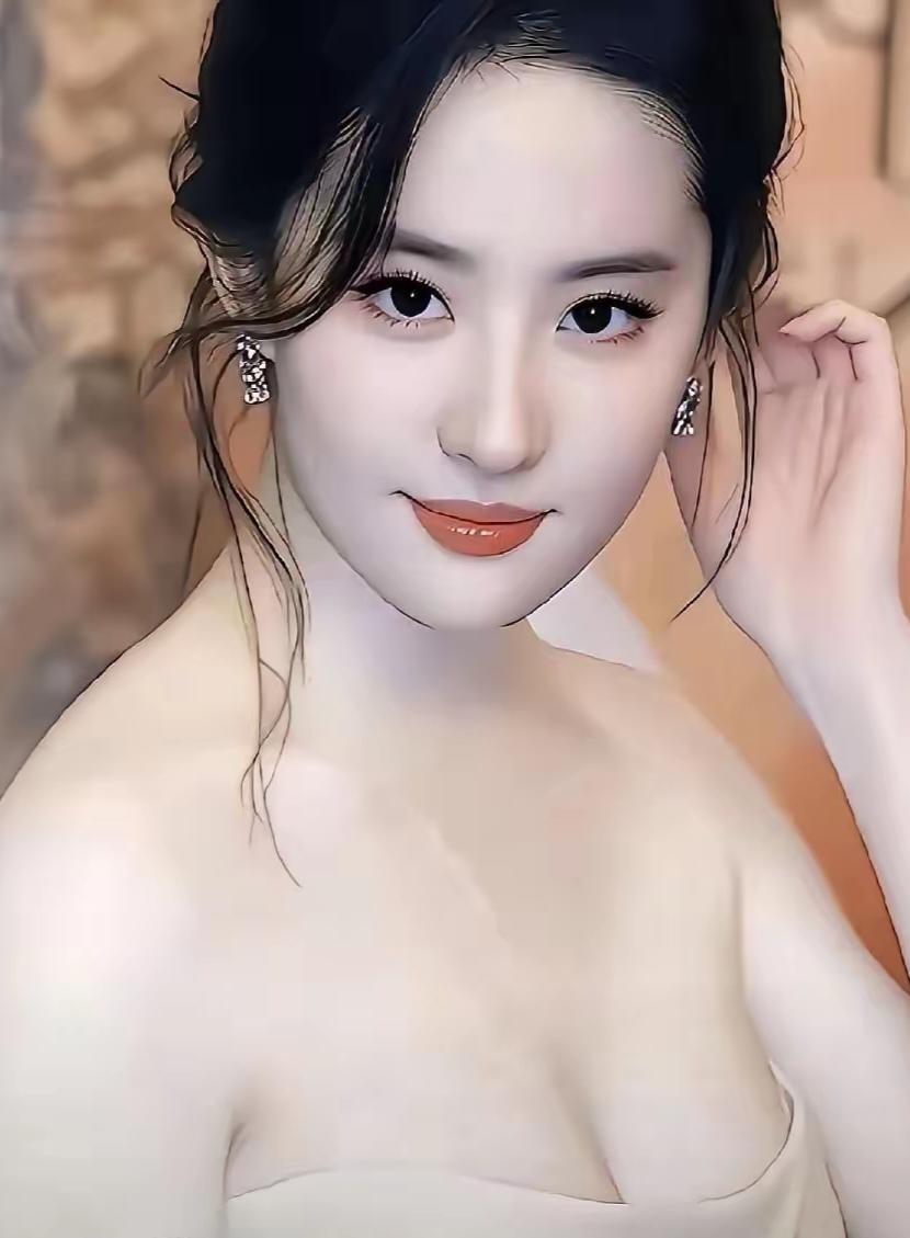 梦幻刘亦菲，肤若美瓷唇若樱花，细皮嫩肉，白滑柔软亮的肌肤，真乃娇娇极品美女。