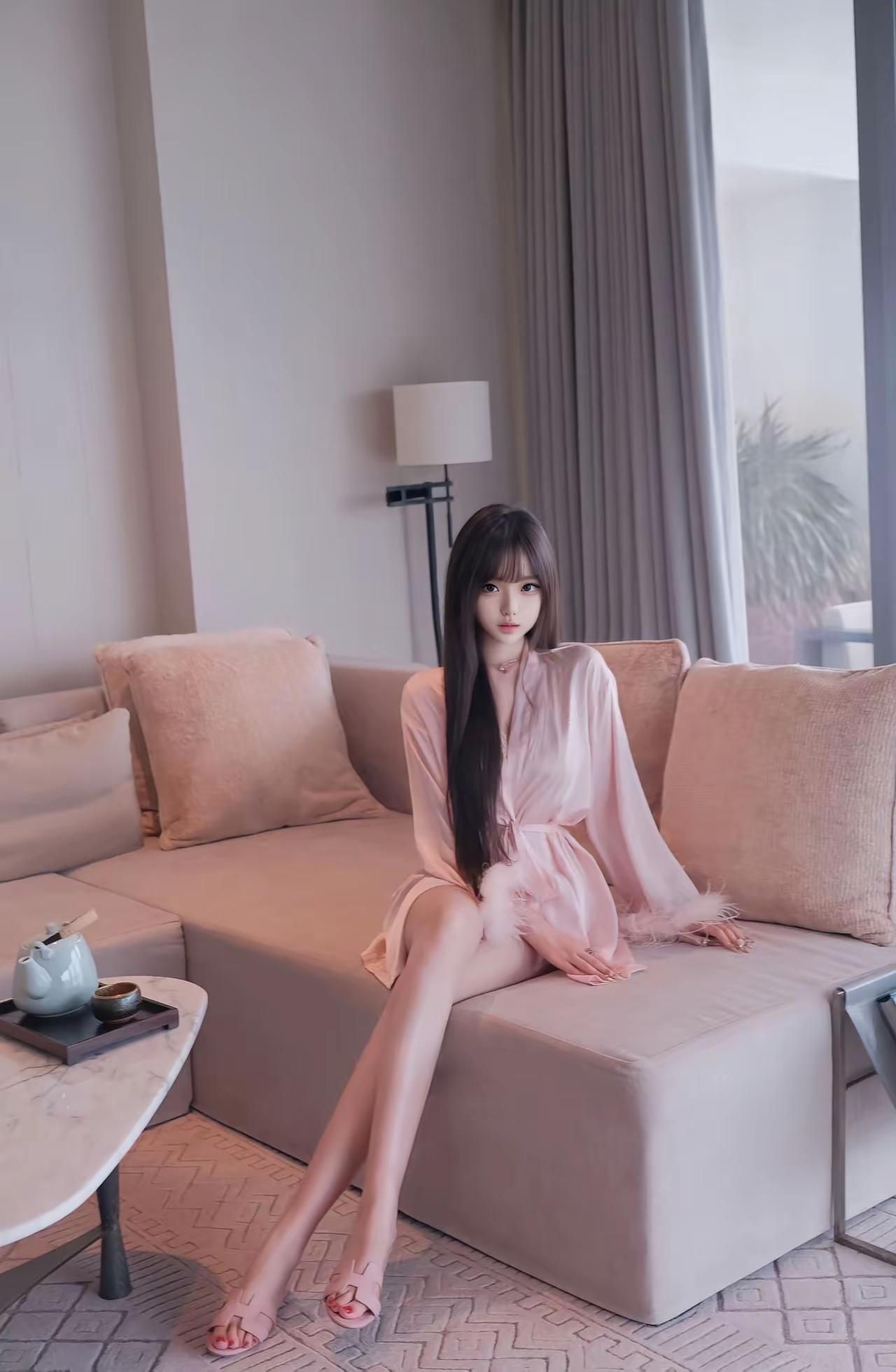 温柔时光粉嫩睡衣搭配舒适居家氛围静谧午后慵懒生活女人上四十如何穿