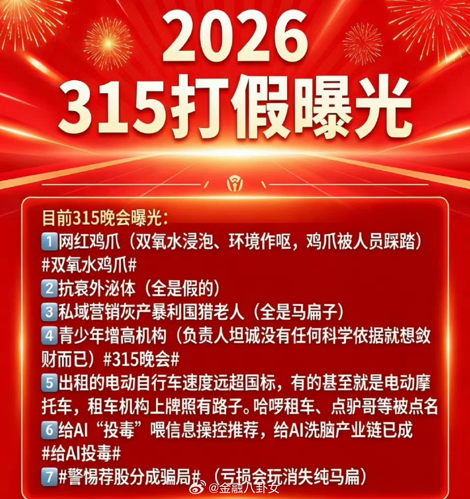 315曝光名单315曝光名单来了，你又中招了吗？