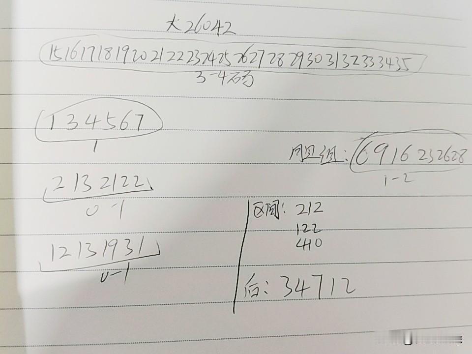 大乐透26042期综合分析上期的区间开出014，全部为大号，这期还会不会继续在