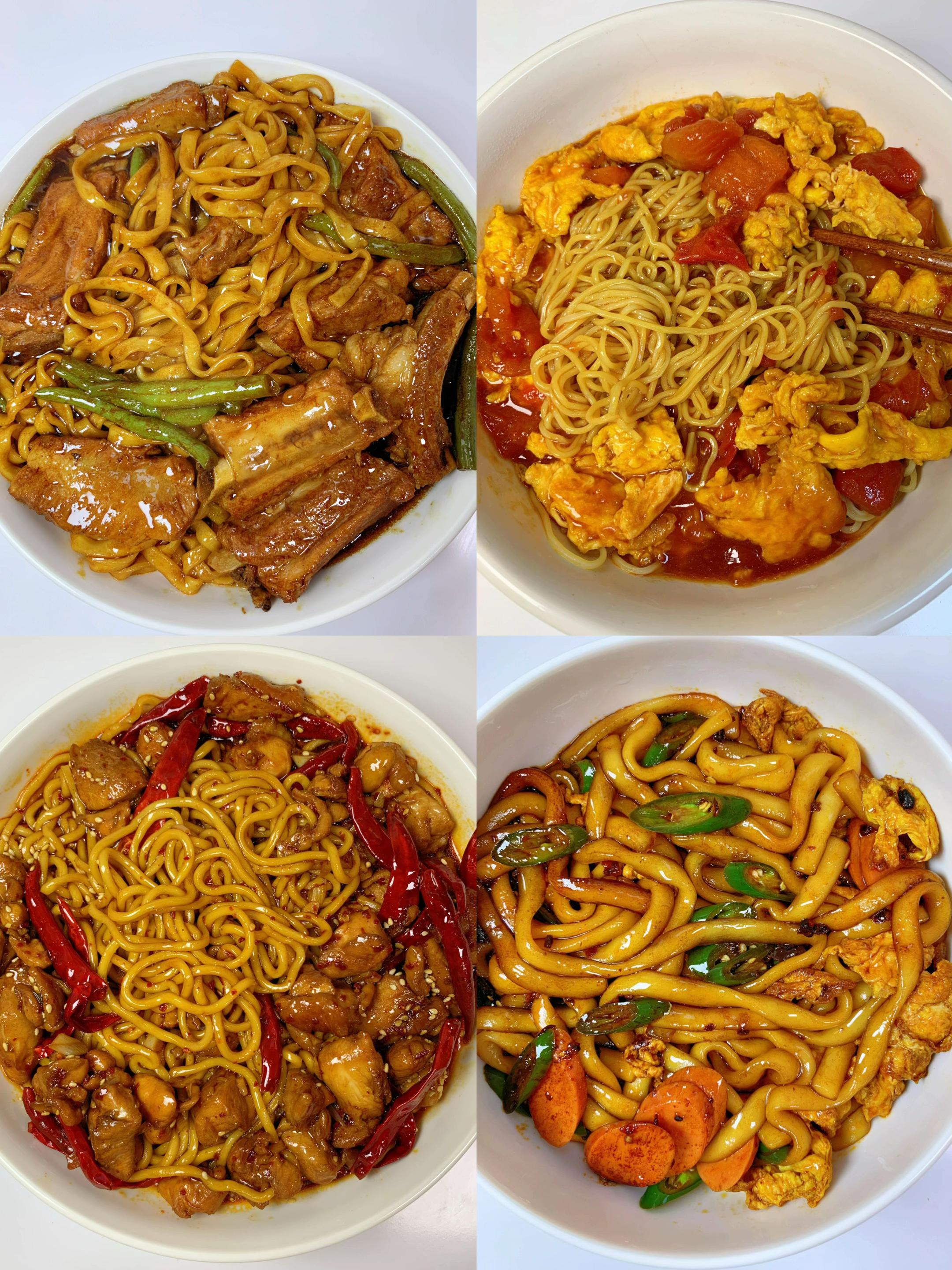 一个月不重样的4种面条做法，最后一种好吃到转圈圈