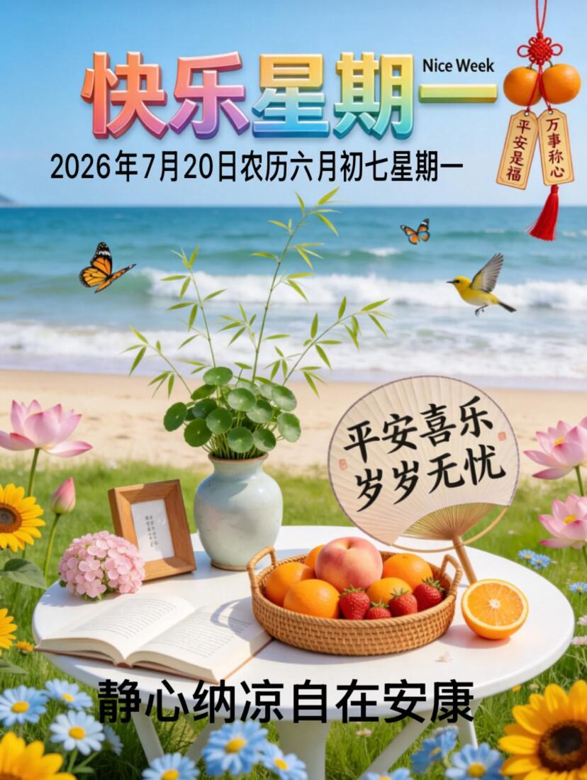 2026.7.20周一早安祝福图片壁纸拿图吱一声噢～