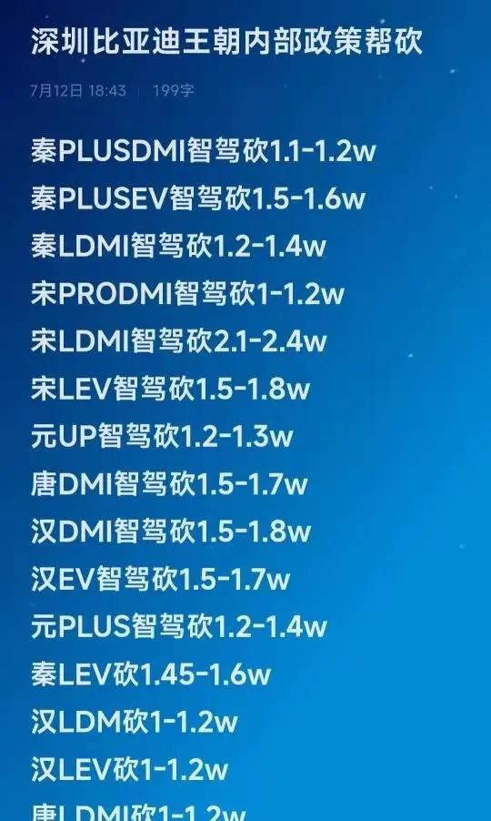 这价格战开弓没有回头箭了，比亚迪也是被逼的。说实在话，2025年下半年买车，真