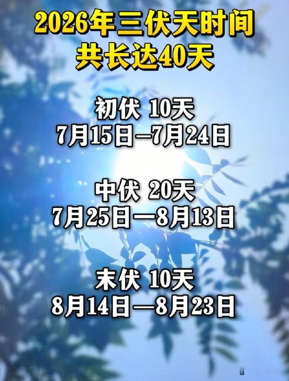 2026年三伏天明天开始，别舍不得开空调了，200元足够凉快一夏天了2026年