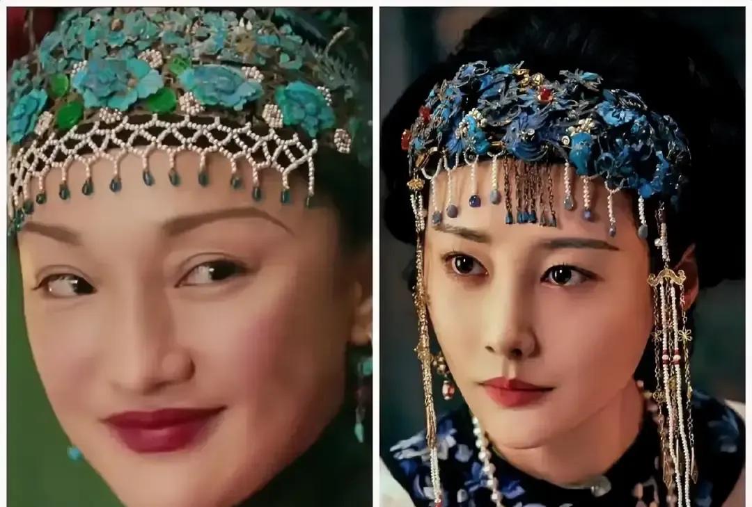 李纯在《大生意人》里戴了条银亮亮的额饰，照片一出我就放大看了三遍。那链子贴着发