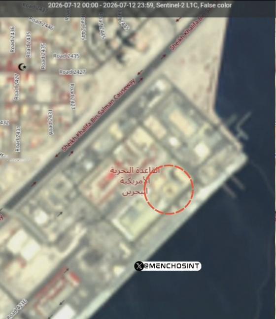 伊朗7月12日对中东地区美军基地实施导弹打击，从低分辨率卫星图像上能够看出有六处