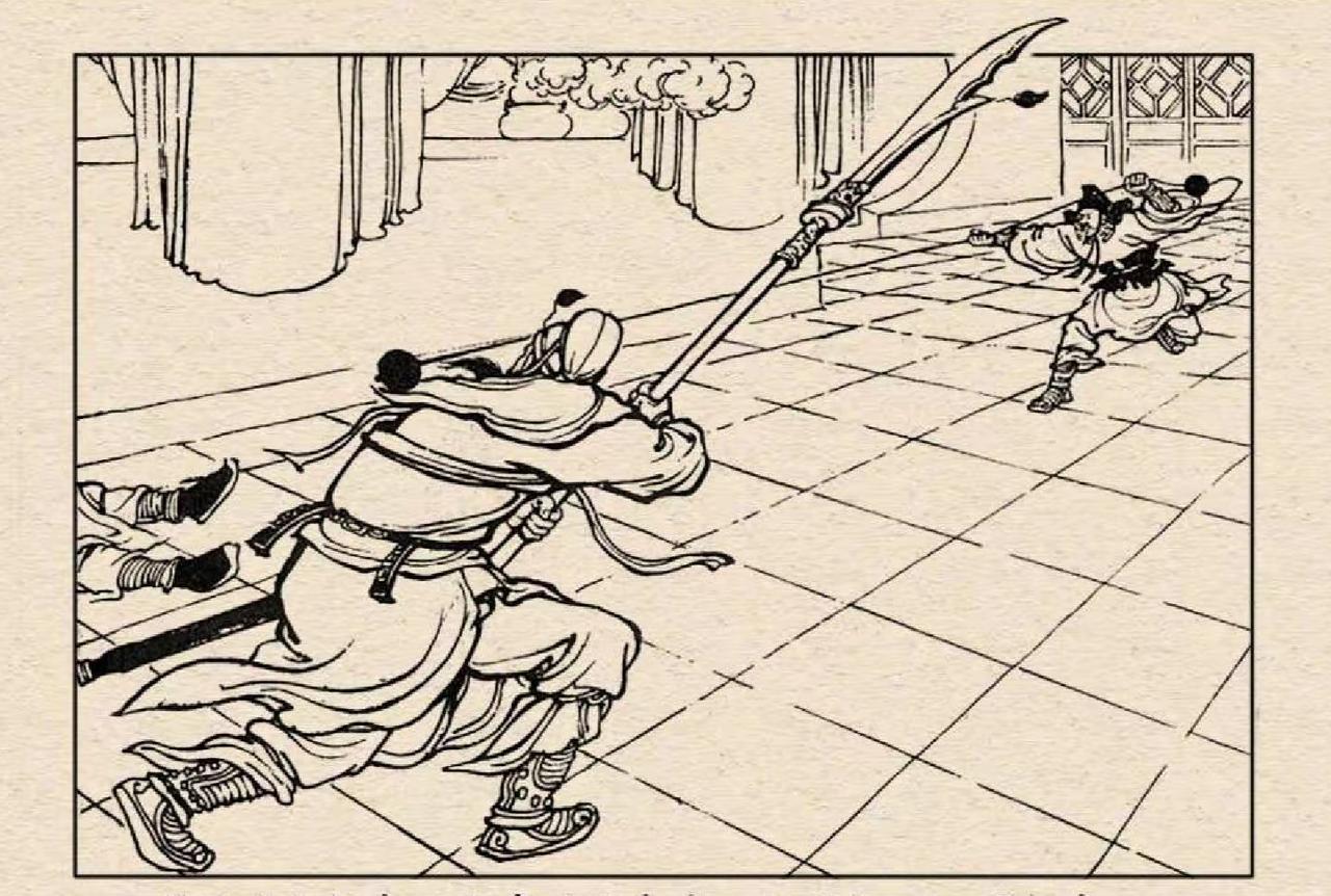 三国演义连环画：这员大将是谁？竟然飞锤打关羽！幸好距离不远，近视眼关羽能看见，这