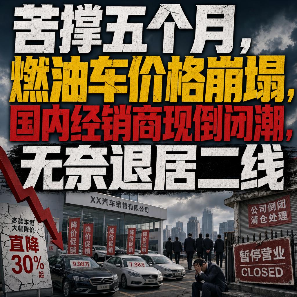 苦撑五个月，燃油车价格崩塌，国内经销商现倒闭潮，无奈退居二线凯美瑞降到13万，