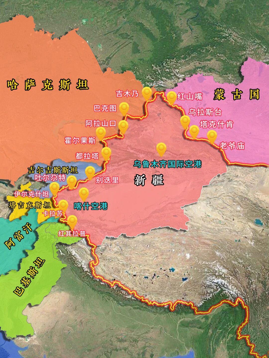 新疆现有19个国家一类开放口岸，是中国向西开放的前沿，陆路口岸数量居全国首位。