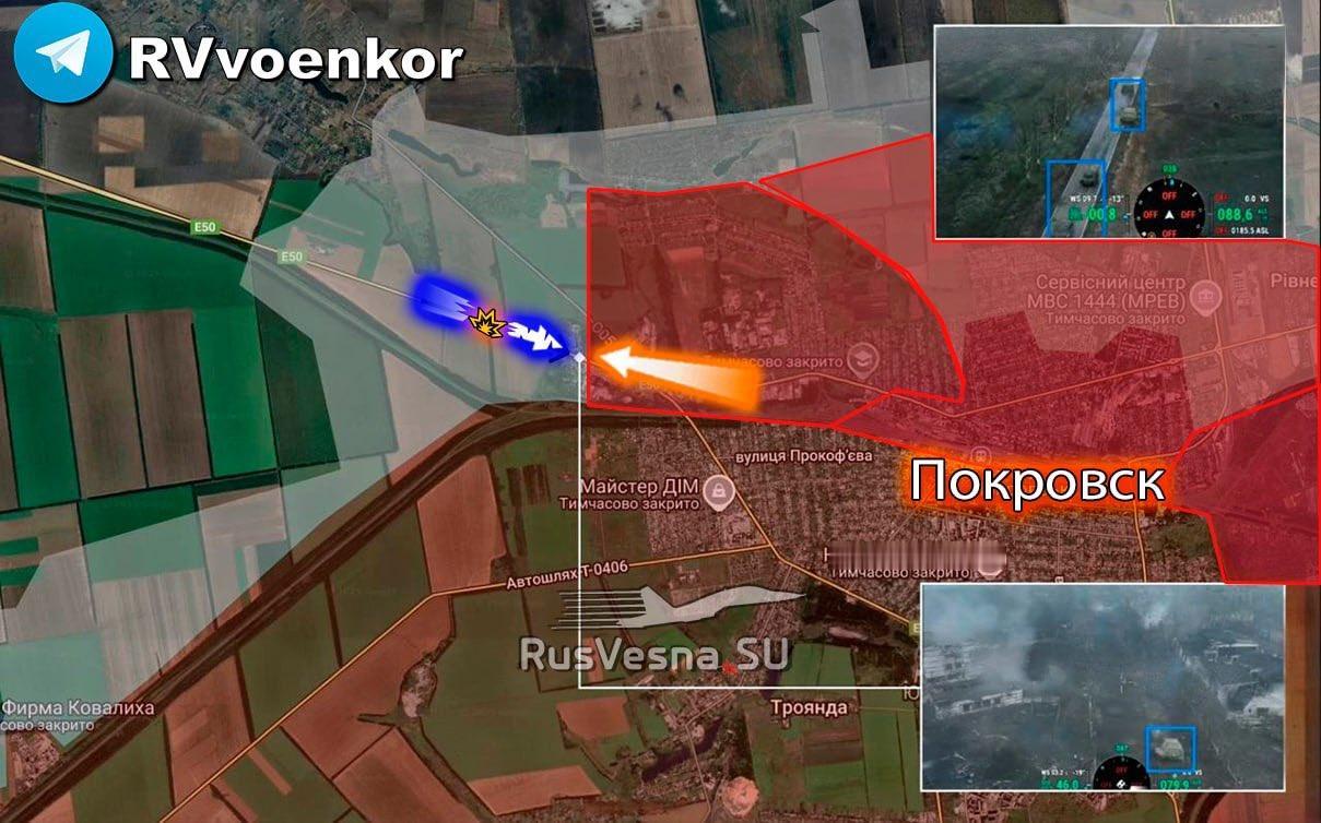 乌克兰武装部队派遣“斯卡拉”团的一支北约装备纵队试图突破波克罗夫斯克防线。这支