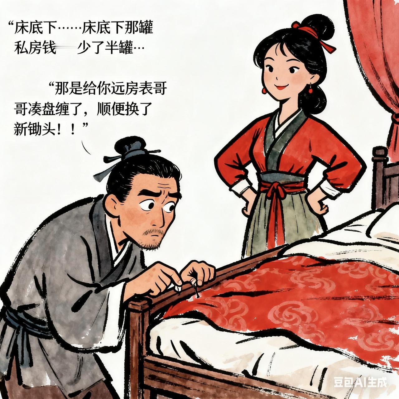 古代夫妻搞笑段子夜里，丈夫翻来覆去睡不着，妻子踹他一脚：“烙饼呢？有话就说。