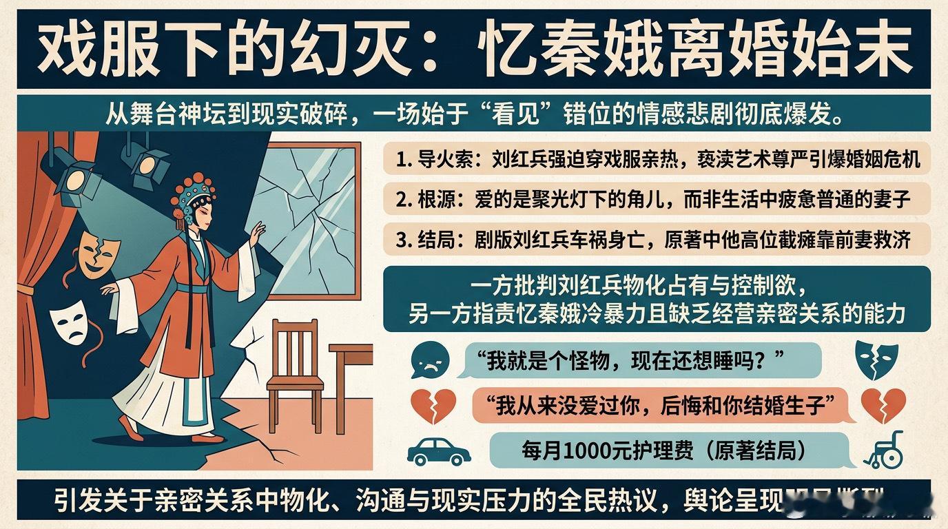 《主角》婚姻彻底崩盘：始于光环虚妄，终于人间现实热播剧《主角》中，忆秦娥与刘红兵