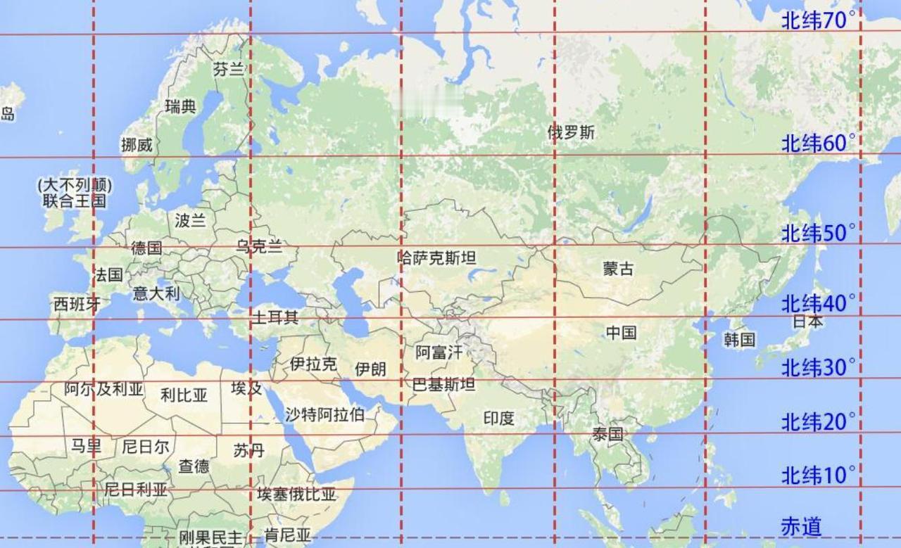 看这两张图纬度分布图，估计能颠覆很多人的认知。1.中国东部冬季，是同纬度全球最