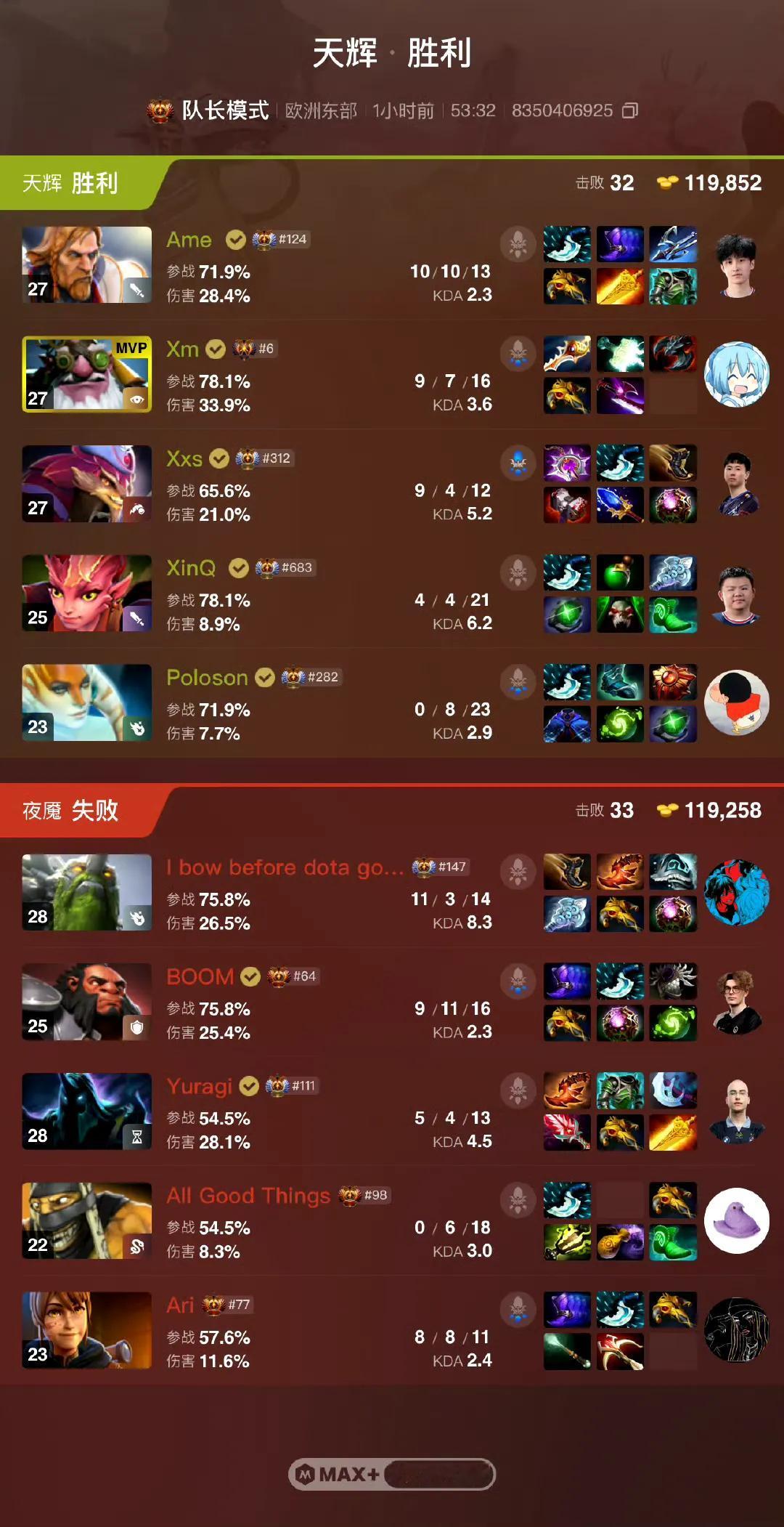 DOTA2:PGLS5淘汰赛，XG进入六强XG2:1NV第一局又