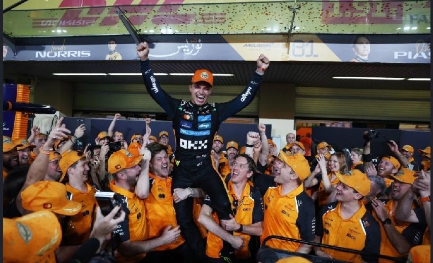 2025年F1赛季将在最后一站阿布扎比决出胜负。罗列斯（LandoNorris