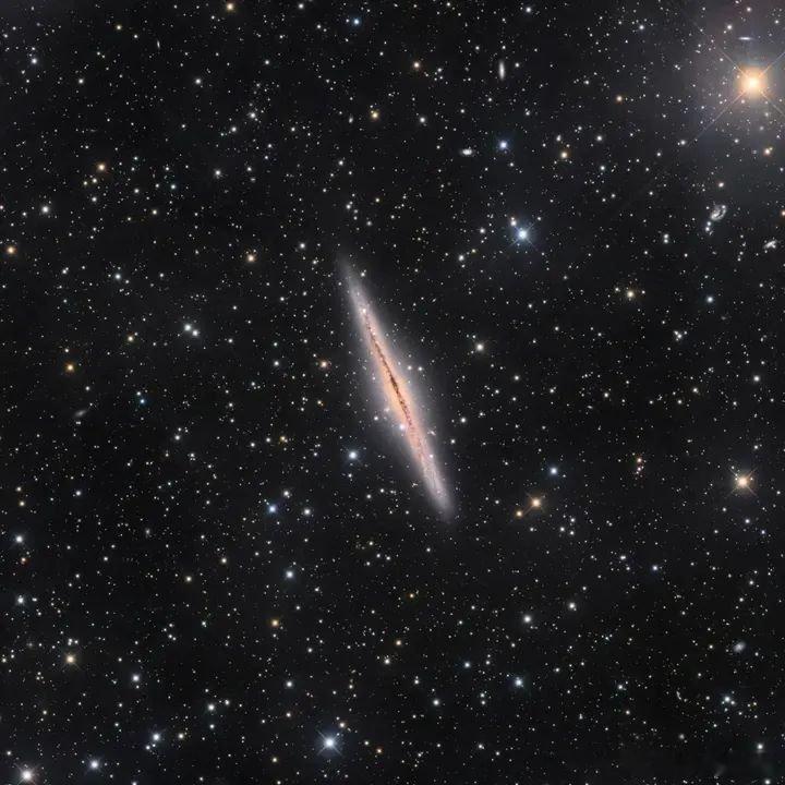 遇见NGC891：银色薄片星系——宇宙刀锋杰作想象一下，从侧面凝视一个巨大的螺