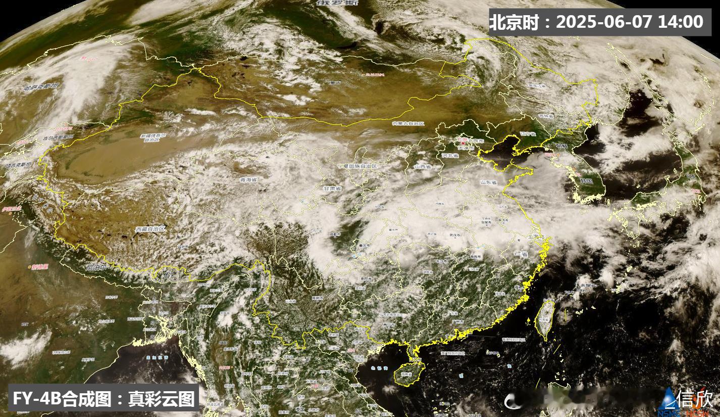 【高温】今天湖北安徽江苏等地因为阴雨遮挡光照，导致气温下降。而在梅雨锋南北两侧，