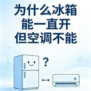 为什么冰箱能一直开但空调不能冰箱的设计初衷就是长期通电运行，它的压缩机、管路、保