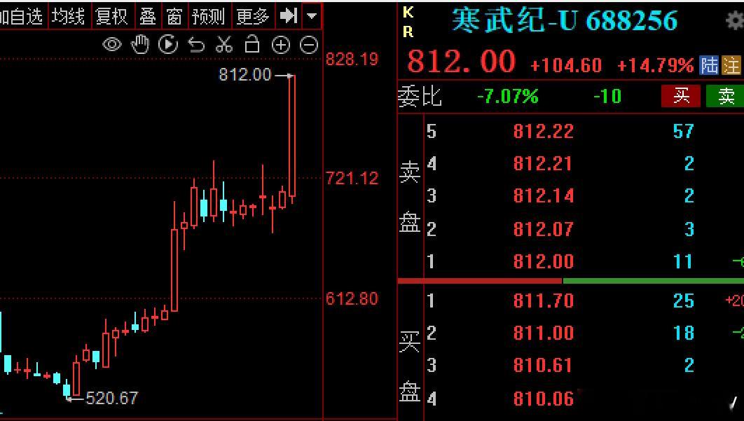 $寒武纪sh688256$半导体的灵魂股，目标是1000吗关键词：一季报增长