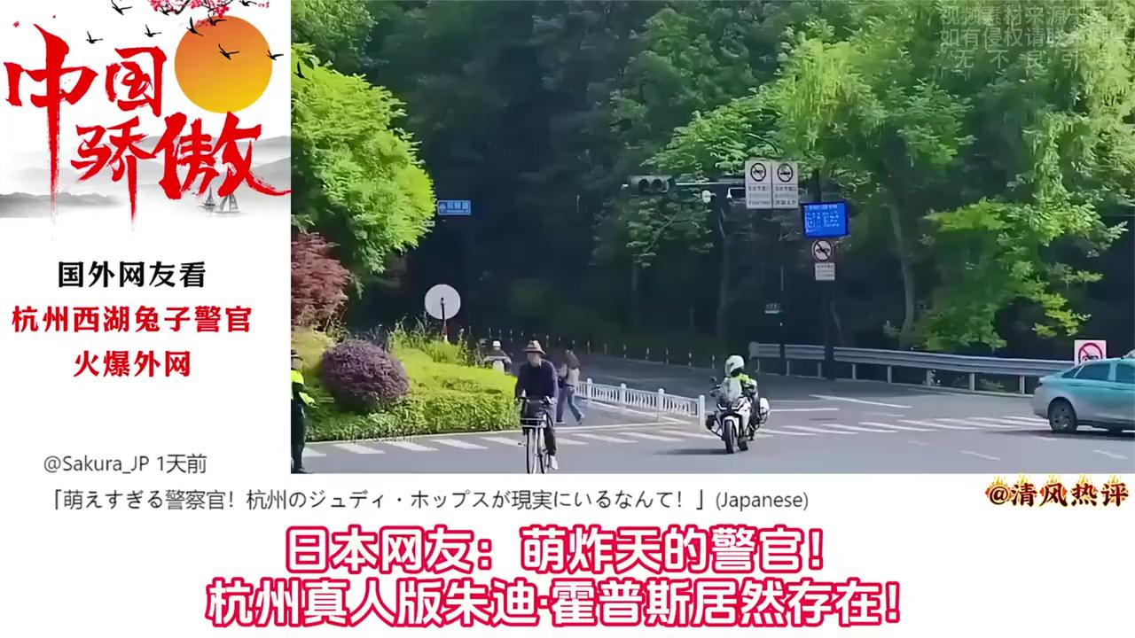 外网看杭州西湖中国警官爆红外网！日本网友：真人版朱迪·霍普斯