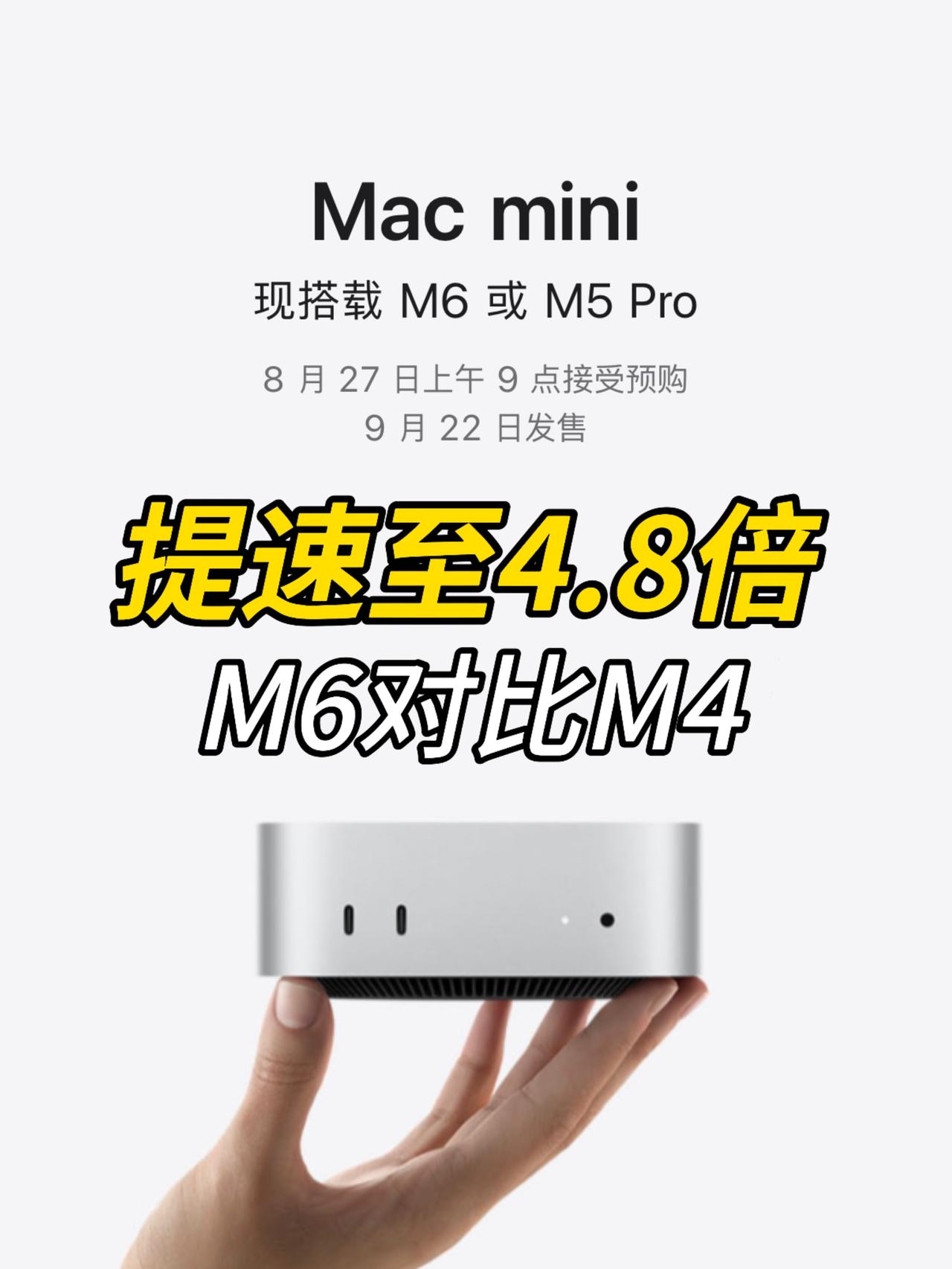 【大离谱！M6较M4提速达4.8倍，MacminiM4还香吗？】大离谱！