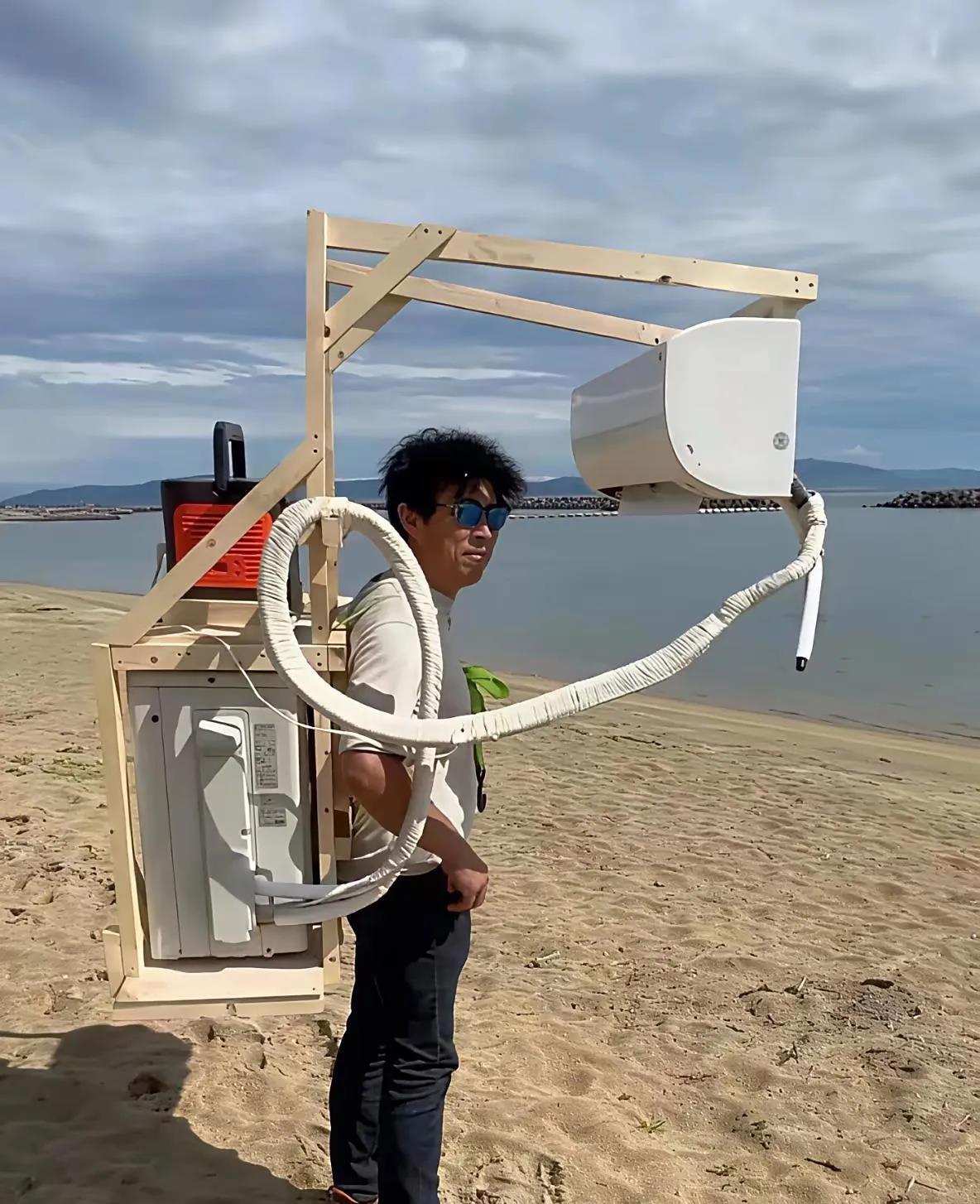 这36度的热浪也热不到这大哥啊