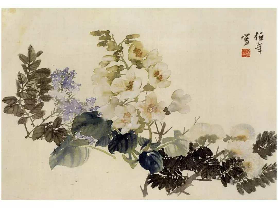 任伯年花鸟册页。任伯年是我国近代杰出的中国画家,在“四任”之中成就最为突出,是