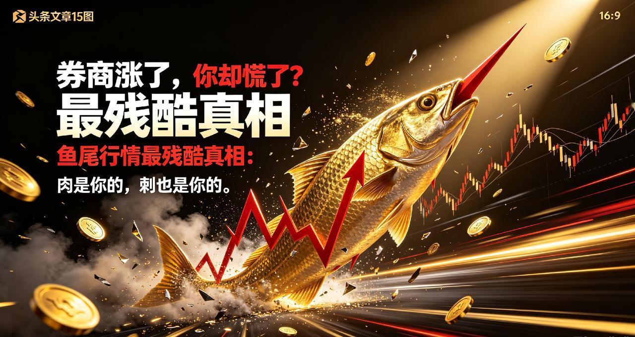 券商涨了，你却慌了？鱼尾行情最残酷真相：肉是你的，刺也是你的。大家好，我是小