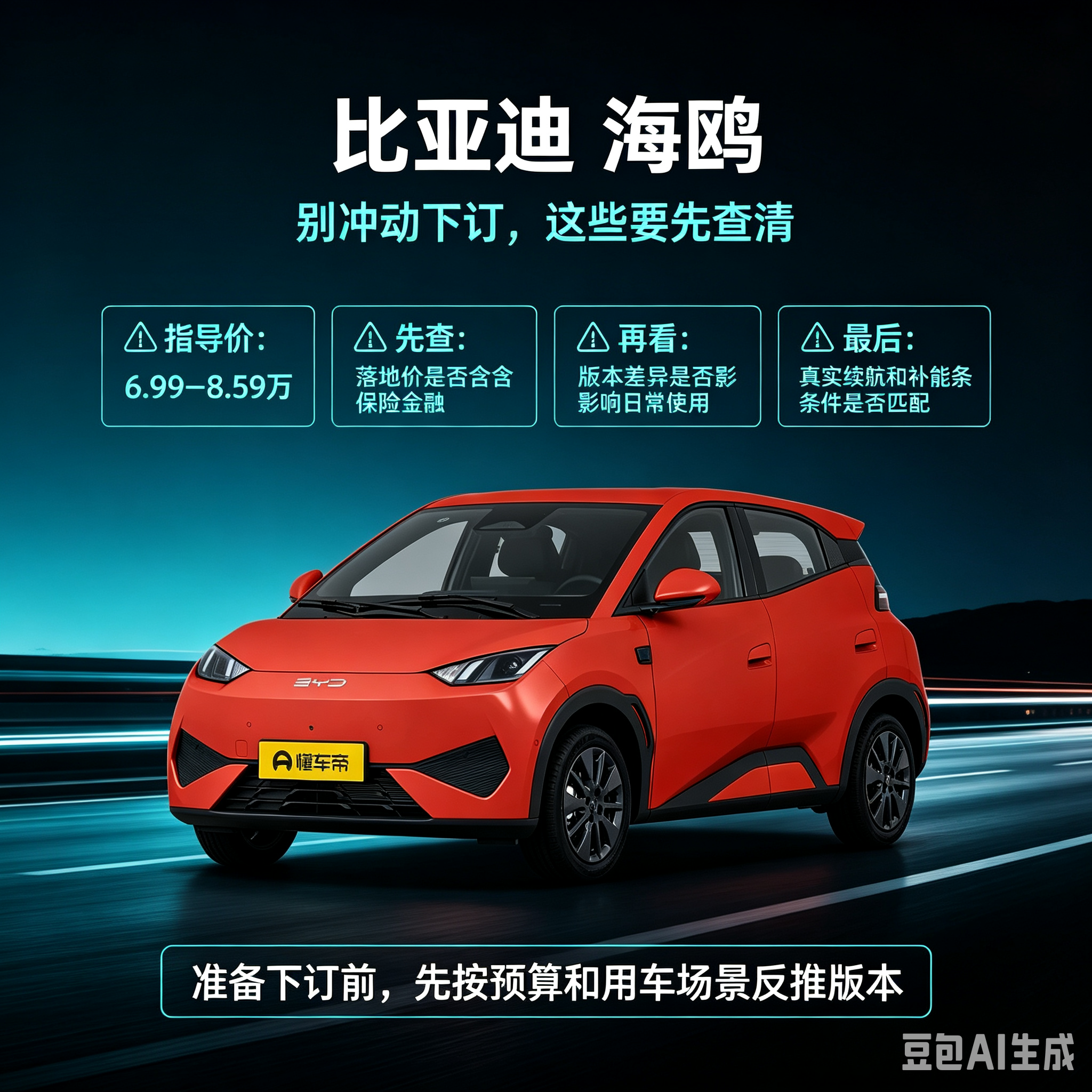 买比亚迪海鸥前，这些一定要先查清