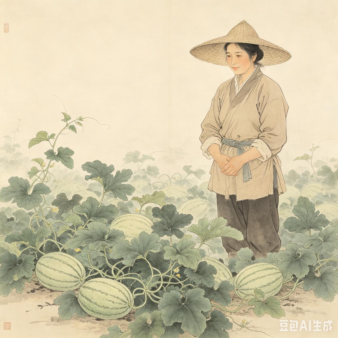 瓜田疑云福寿湾有个农妇，一晚和丈夫在瓜田守夜。丈夫去稻田放水，她独自睡在茅屋