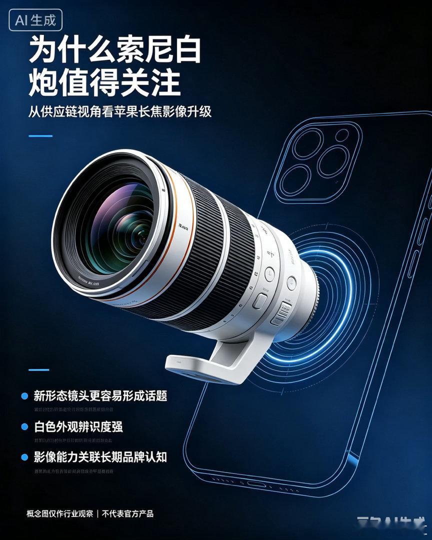 在摄影群看到一组截图，海外摄影用全新镜头套件拍照，镜头外观是银白色镜筒，造型神似索尼经典小白长焦。目