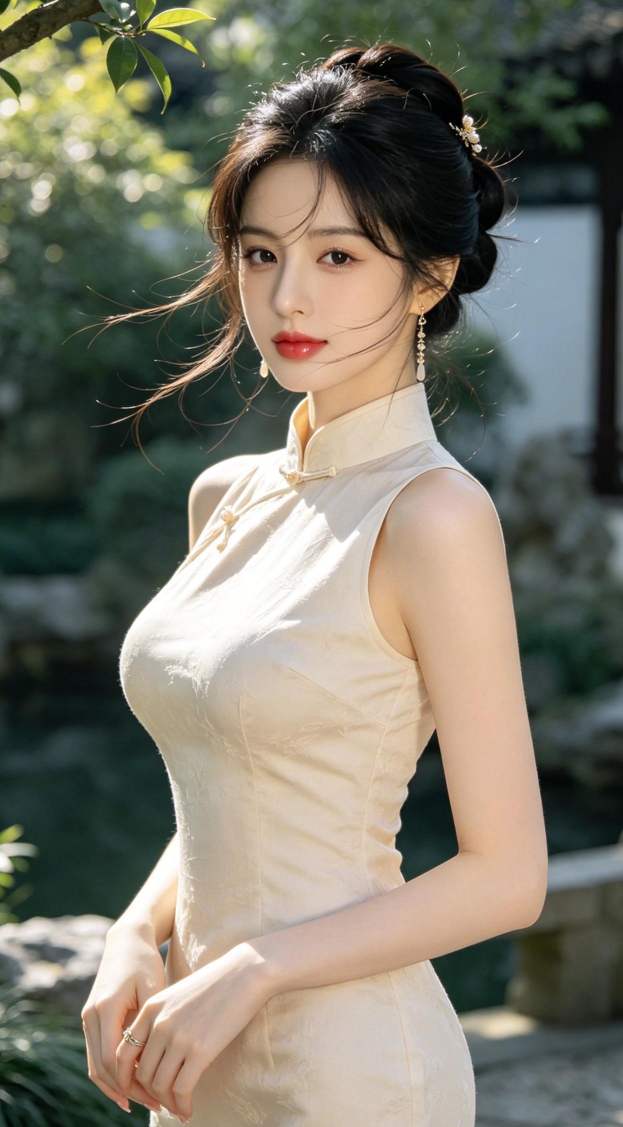 一袭古韵，漫染江南风月，于庭院巷陌之间，邂逅东方独有的温婉雅致，一簪一衣，皆是岁