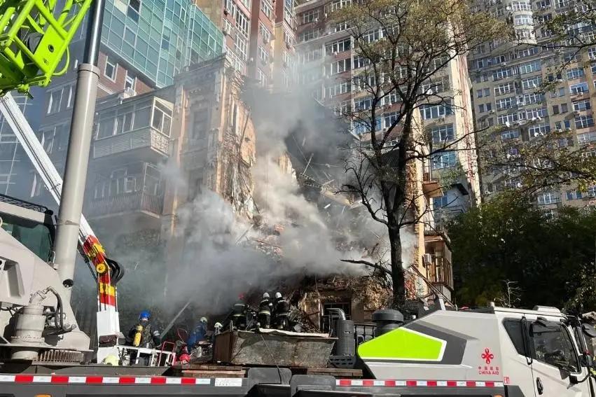 乌克兰口中的纯民用科研楼，被俄无人机当场撕下了伪装！9月28号，基辅市中心沃洛迪