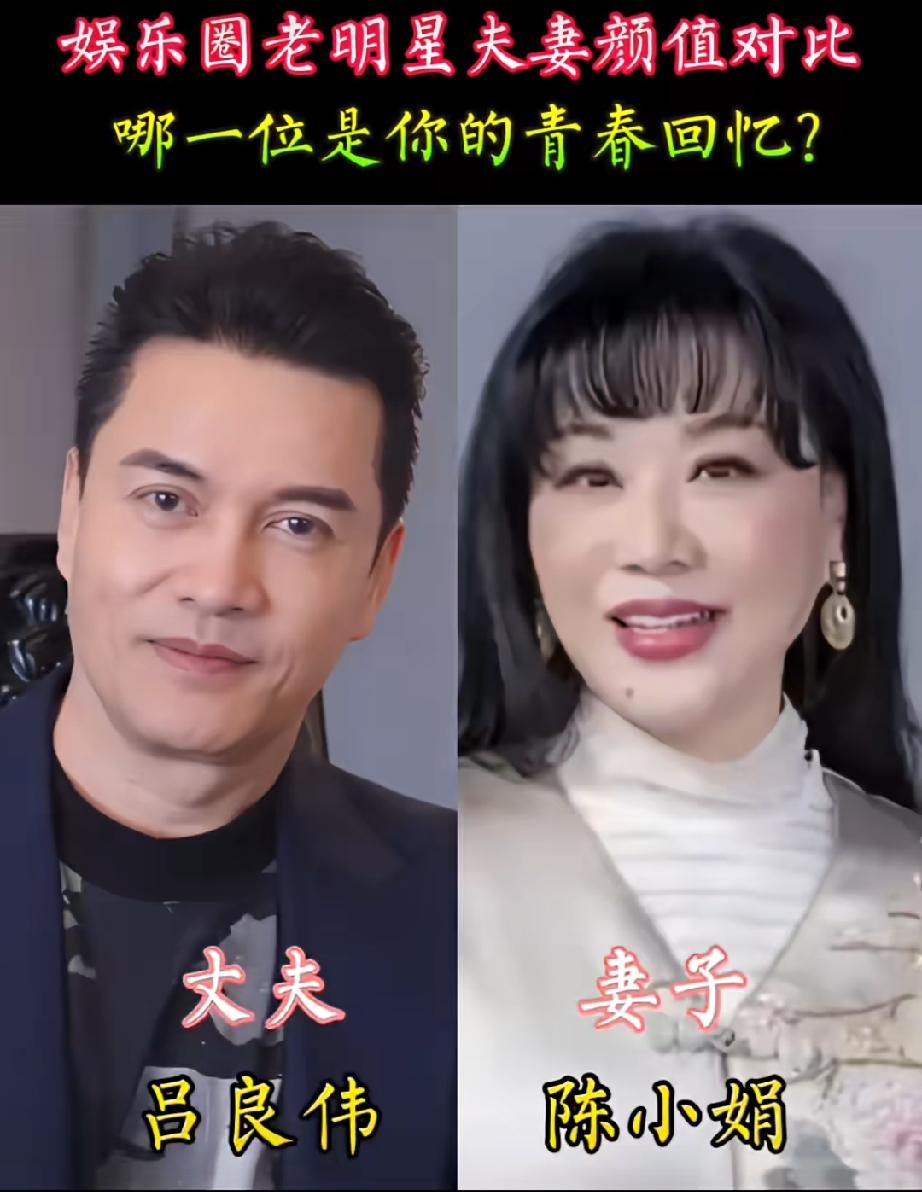 娱乐圈老牌明星夫妻颜值对比，哪一位是你的青春回忆？