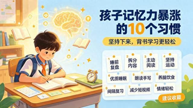 孩子记忆力暴涨的10个习惯(建议收藏)
