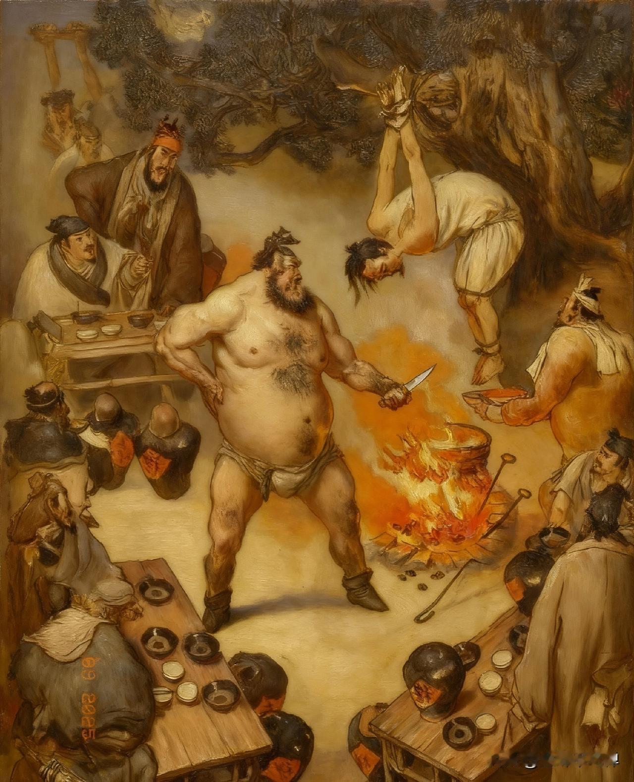 竟然有人问水浒为啥不按原著拍？就拿李逵来说，电视剧里总把他演成个傻大个，整天"俺