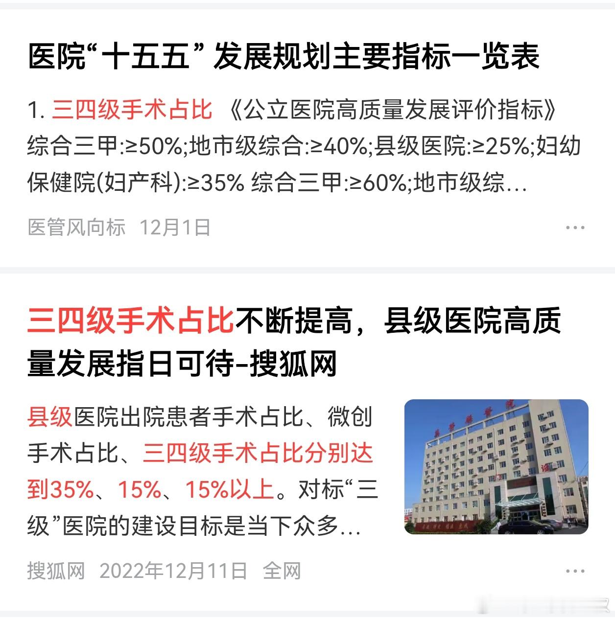 三四级手术占比，对地市（x波也是地市）一级三甲医院来说，是非常非常重要的考核指标