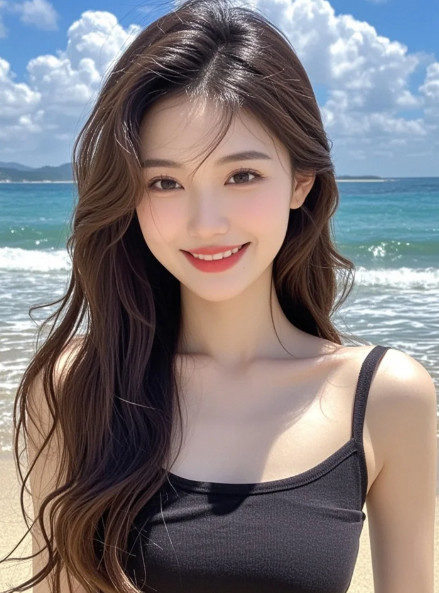 这是我在海边最放松的样子，也是离自由最近的一次。