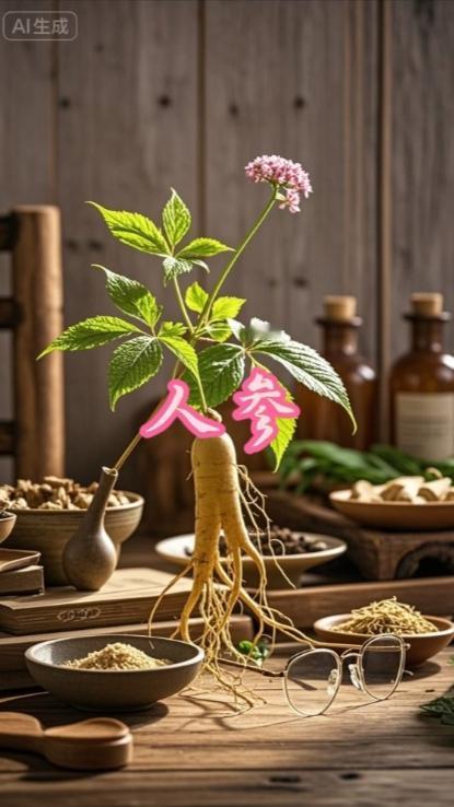 中草药廿……【人参：大自然的“百草之王”】人参，素有“百草之王”的美誉，是中