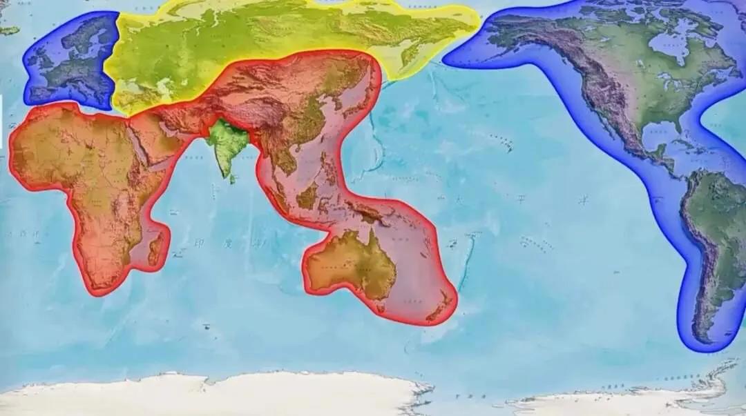 美国某机构设想未来三分天下示意图，各国反应不一，甚至不宵于顾，然而印度人且破防了