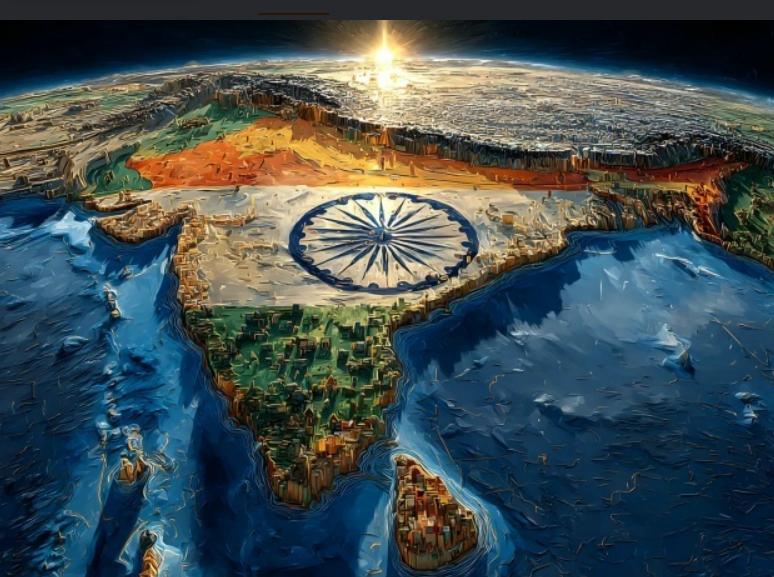 印度某些网友也开始地图开国了？首先第一点，这张地图和国旗是不对的，这个必须要