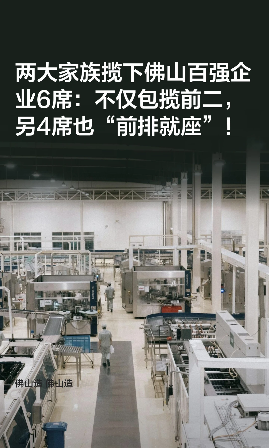两大家族揽下佛山百强企业6席，还包揽前二