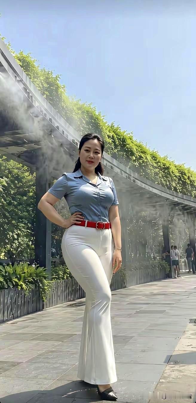 大姐发了张自拍照问大家，她这样的身材相貌怎么样，是不是，出得厅堂，入得厨房？刚