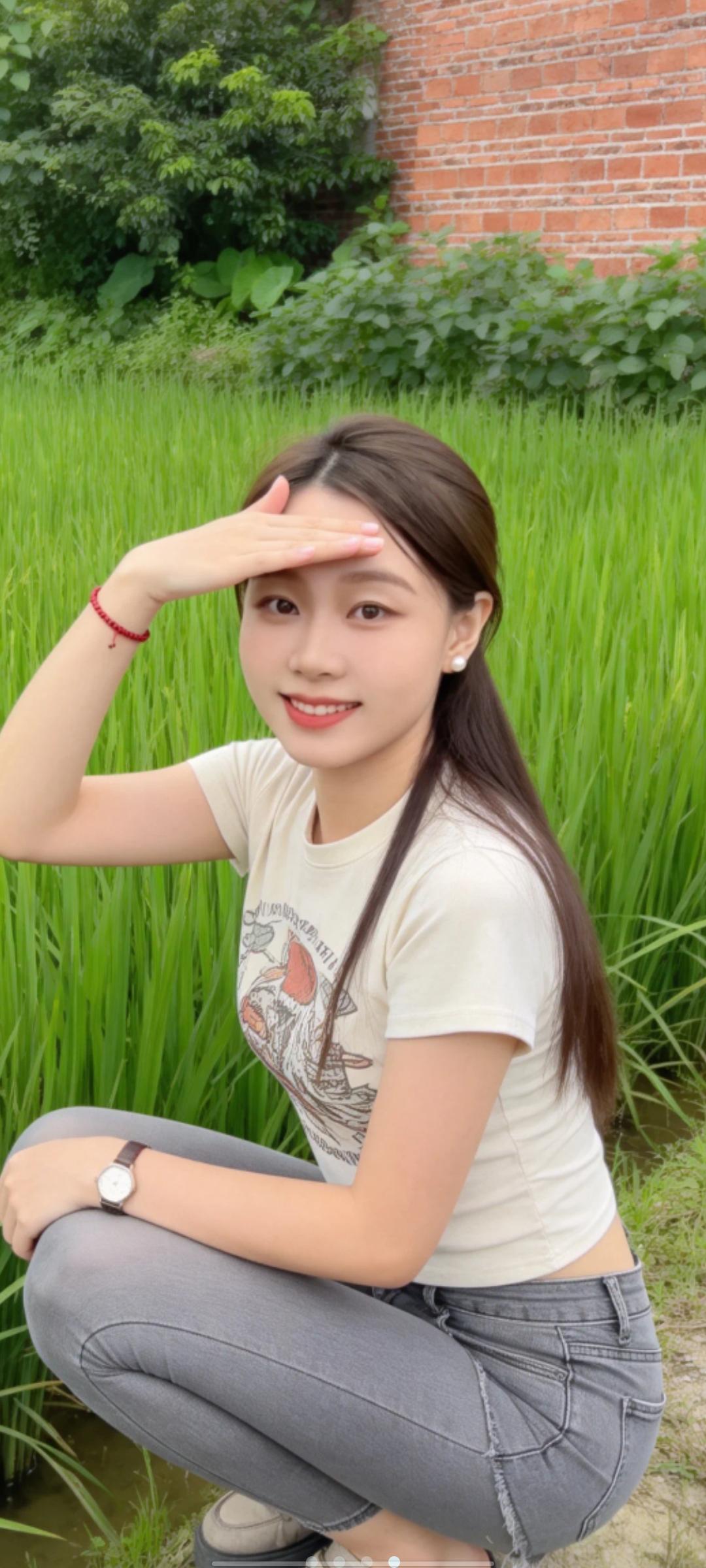 农村姑娘穿的简单一点，不准叫我村姑！