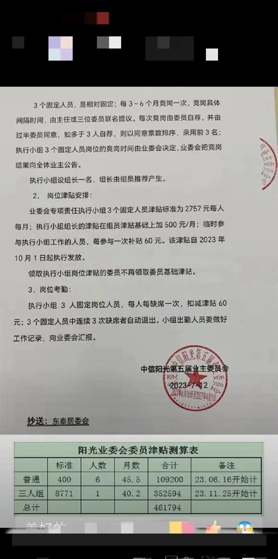 原来做小区业委会成员是有补贴的，业委会主任每月补贴3000多元，后悔死了，记得小
